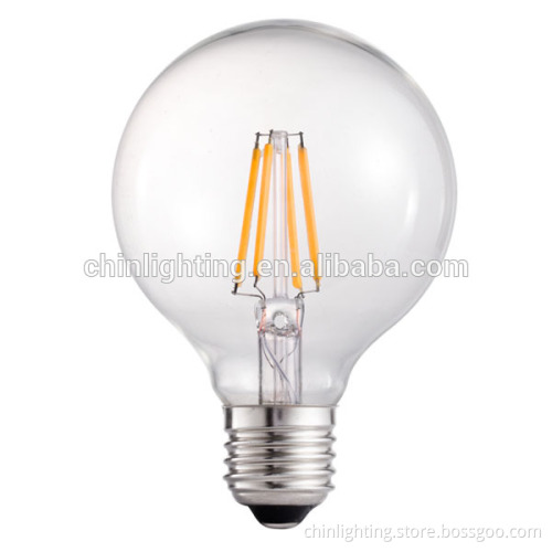 LED Globe edison filament bulb G95 dimmable light bulb CE RoHs UL ES listed